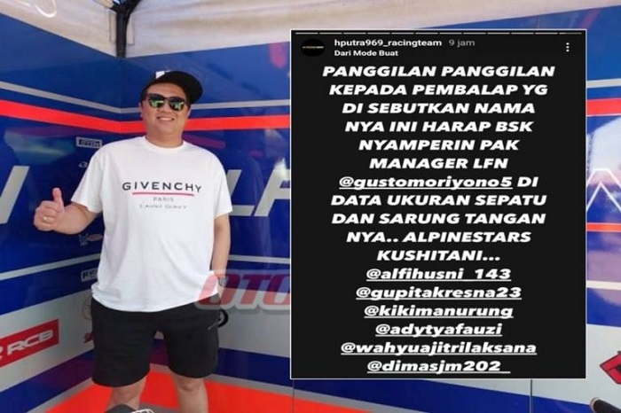 Haji Putra Rizky Dukung Pembalap Indonesia di ARRC 2025, Beri Perlengkapan Balap Alpinestar