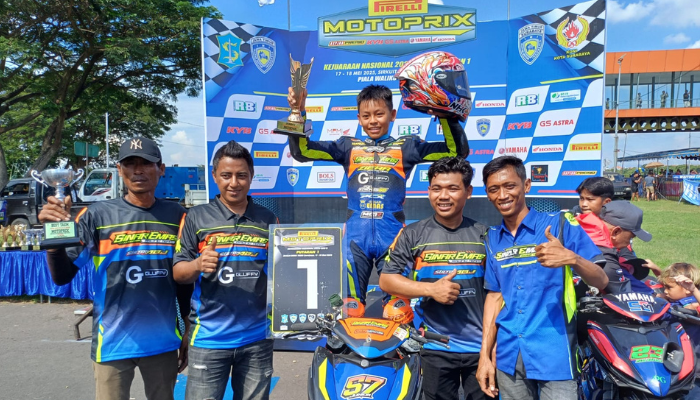 Renaldy Junior Langsung Menggila! Debut Bersama Sinar Emas ZIEAR Racing Raih Double Winner di Motoprix 2025
