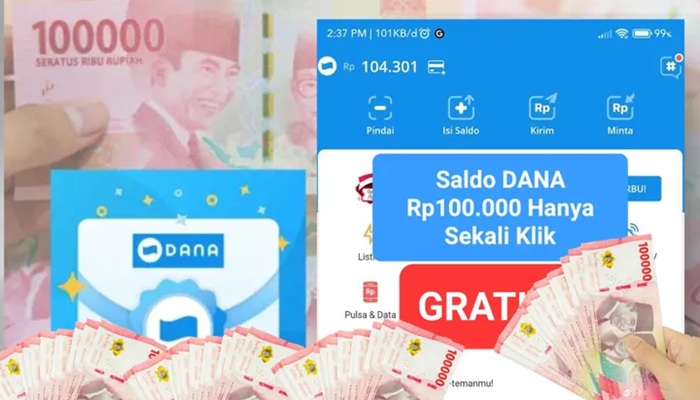 Cara Dapat Saldo DANA Gratis Rp100.000 Otomatis dengan Fitur Buka Amplop di Aplikasi Ini
