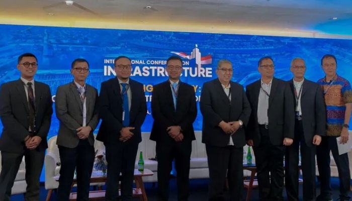 Dirjen Integrasi Transportasi dan Multimoda (DJITM) Kemenhub Risal Wasal pada diskusi bertema Driving Mobility – Scaling Road and Rail Infrastructure for National Integration, pada International Conference on Infrastructure, 11–12 Juni 2025 di JCC Senayan Jakarta.