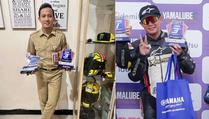 ASN Bisa Kencang! Asep Juliana Buktikan Bisa Tembus Podium Balap di Sirkuit Mandalika