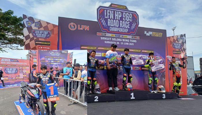 Duet Maut Rookie! Sabian Fathul Ilmi dan Danadyaksa Kuasai Podium LFN HP969 Road Race 2025