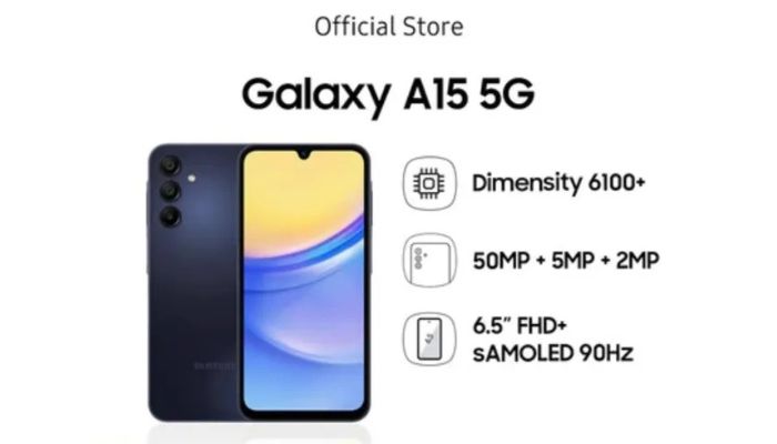 Samsung Galaxy A15: HP Rp2 Jutaan dengan Layar AMOLED & Kamera 50MP, Murah Tapi Mewah!