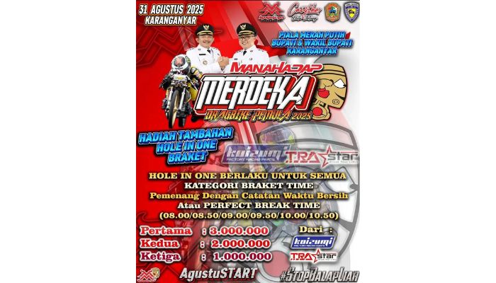 Hadiah Mengejutkan! Koizumi & TraStar Siapkan Bonus Hole In One di Mahadap Merdeka Drag Bike 2025