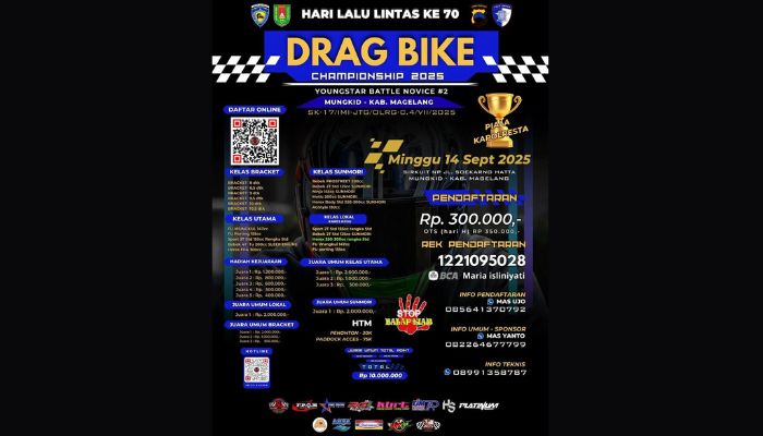 Hari Lalu Lintas ke-70! Drak Bike Championship 2025 Siap Digelar di Magelang, Hadiah Rp10 Juta Menanti!