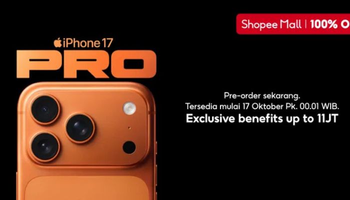 iPhone 17 Series Resmi Bisa di Pre-Order di Shopee Mall Mulai 10 Oktober! Cashback hingga Rp5,5 Juta & Exclusive Gift Box Menanti