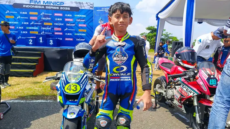 M. Ali Menangi Race 1 MiniGP-0 160 dengan Gaya Tenang dan Strategi Matang, Bukti Kualitas 43 Racing School