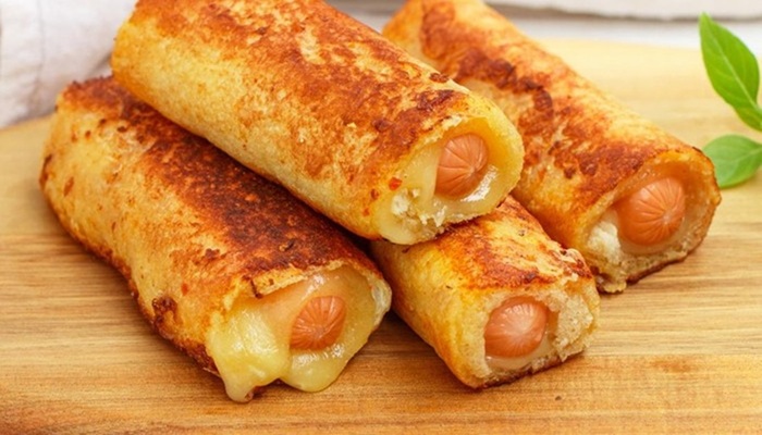 Resep Camilan Lezat Sandwich Gulung Isi Keju dan Sosis